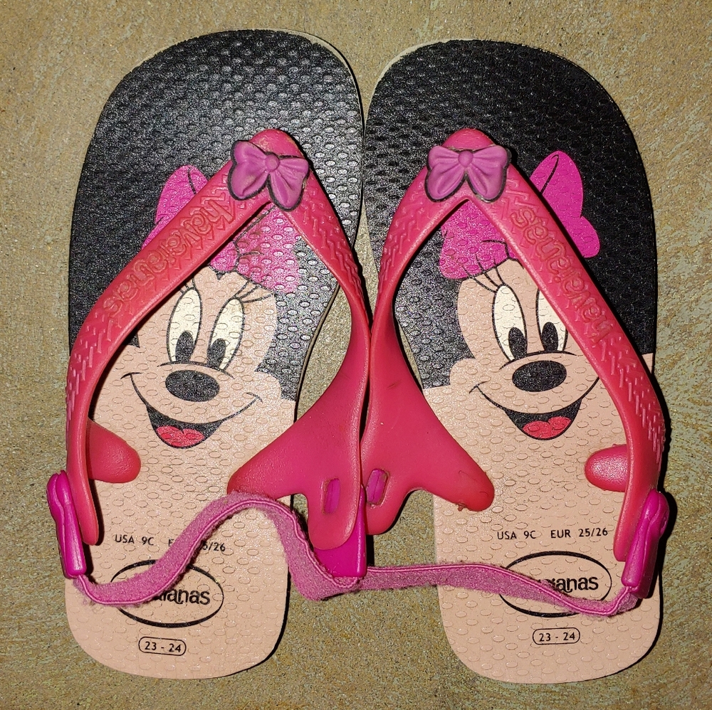 Havaianas Minnie Mouse flip flops size 8-9